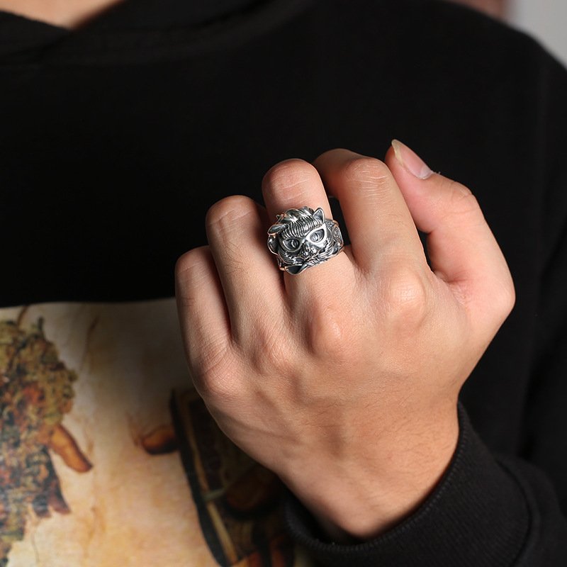 Bague chat en argent sterling – Image 4